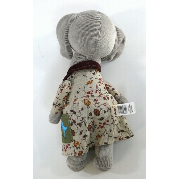Metoo Me too Soft Plush whimsical elephant doll floral dress 12" Embroidered - Picture 6 of 8